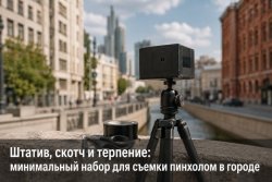 Пинхол-камера на фоне города Пинхол-камера на фоне города