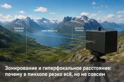 Зонирование и гиперфокальное расстояниеприменяют фокус-стекинг. Зонирование и гиперфокальное расстояниеприменяют фокус-стекинг.